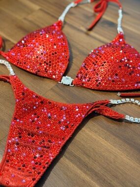 NPC- Angel Competition Red Crystal Bikini